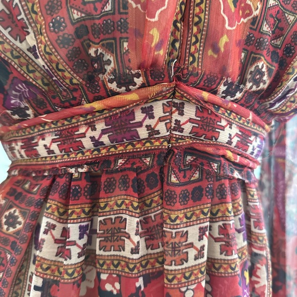 Ranna Gill size 6 Red Ceret Maxi Dress - Anthropologie - Picture 2 of 16